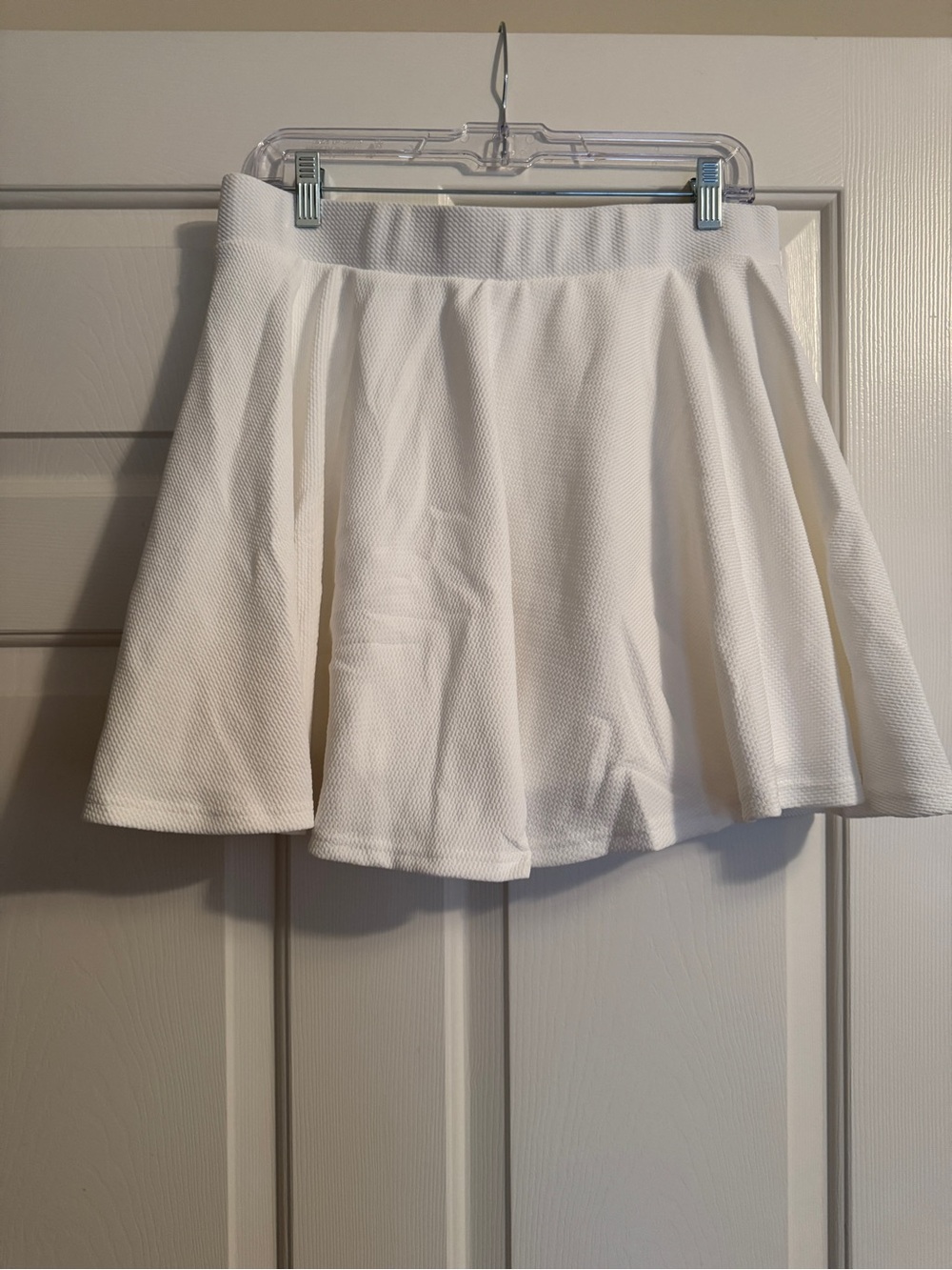 Premium White Textured Women's Skort